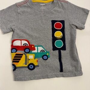 Gymboree size 2T car stoplight appliqué flip flap shirt